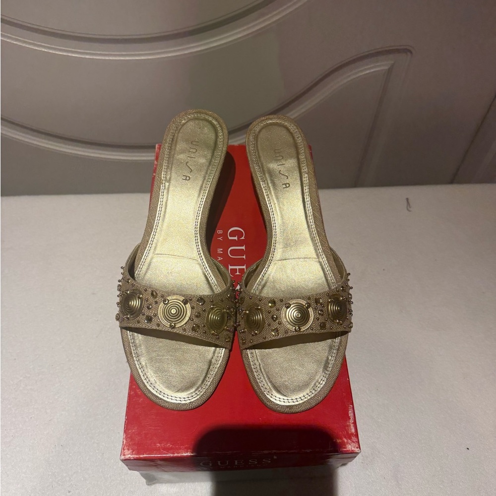 Gold Women's Slide Sandals